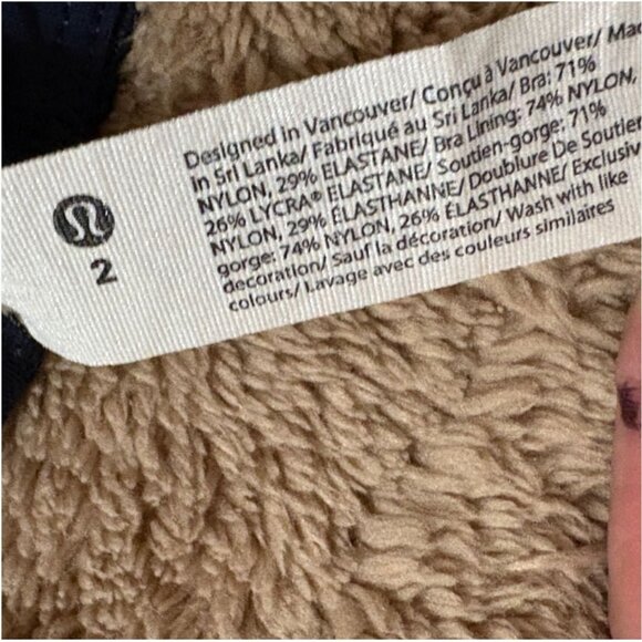 NWOT New Lululemon All Day Breeze Sports Yoga Bra Navy Blue Back Hook Size 2 - Picture 6 of 6